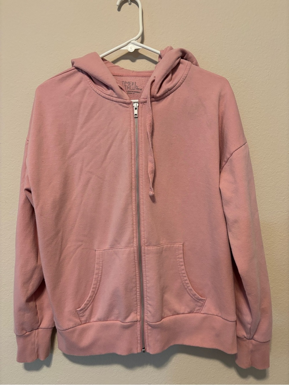 Time and Tru Dusty Pink Full-Zip Hoodie